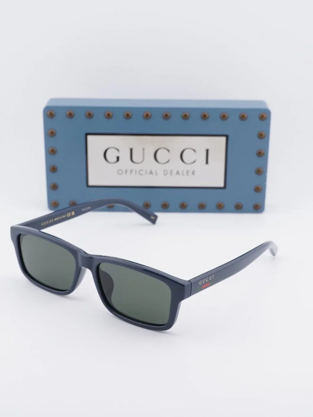 Gucci GG1986SA 004 Rectangle Sunglasses - Blue/Grey